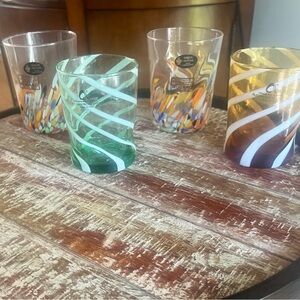 Murano Drinking Glasses. Set of 4.